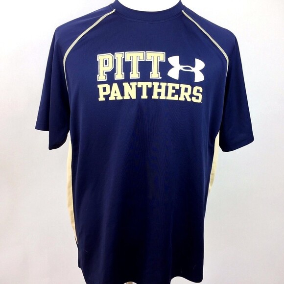 Under Armour Men XL Loose Heat Gear Short Sleeve Pitt Panthers - Picture 1 of 5